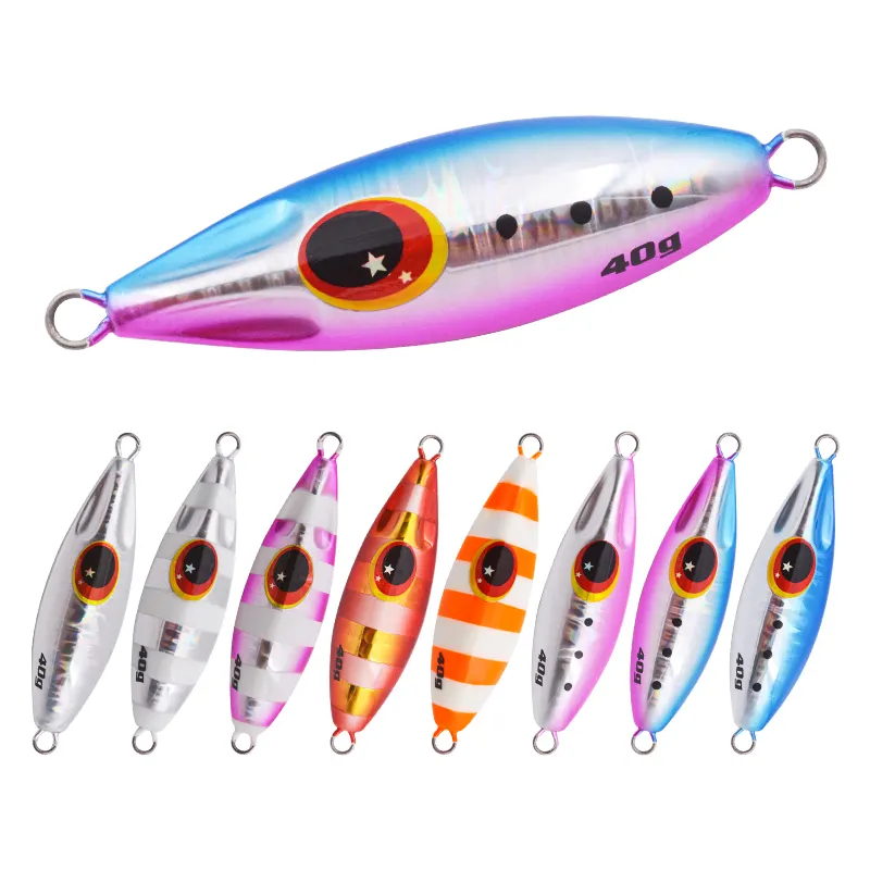 JETSHARK 2023 30g 40g 60g 80g 100g 120g Luminuous Saltwater Casting Slow Pitch Jig Lures Artificial Fishing Hard Metal Baits
