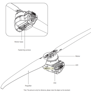 Combinaison électrique pour drone agricole à rotors multiples Lame d'hélice de 56 pouces <span class=keywords><strong>XMotor</strong></span>-X13 système d'alimentation sans balais Pièces d'accessoires pour drone - Product Image 5