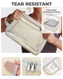 Cubes de compression personnalisés pour les voyages, ensemble de 8 organisateurs de compression structurés pour bagages à main et bagages en soute - Product Image 4