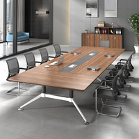 Ensemble de table et de chaises de conférence exécutif moderne pour 20 personnes, bureau et mobilier de salle de réunion, utilisation commerciale et hôtelière