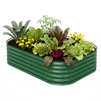 Grand bac à légumes surélevé en métal galvanisé, kit de jardinière surélevée pour légumes, fleurs et herbes