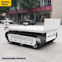 Plateforme de Chariot Électrique Tout-Terrain 4x4 UGV, Sans Pilote, Capacité de Charge Lourde de 600 kg, pour Utilisation Industrielle et Logistique Extérieure