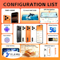 TECON Konfigurasi Tinggi Deca Core Spark 40 PRO Penyimpanan Besar 16G+1TB Android 16 Layar 7.3 Inci 144Hz 108MP Ponsel Global 5G Cepat