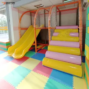 2022 6月贝斯顿设计淘气城堡软游乐场滑梯儿童软游戏在马来西亚出售