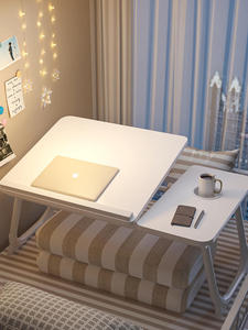Altura ajustable, escritorio plegable con espacio de almacenamiento, perfecto para computadora portátil, TV, trabajo en la cama, lectura, escritura, comer, ver películas - Product Image 2