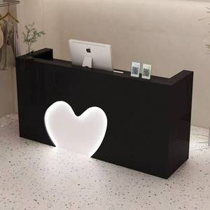 K 2026 New Best Selling Custom Reception Desk Beauty Salon Counter Small Reception Table Nail Salon Circular Reception Desk - Product Image 4