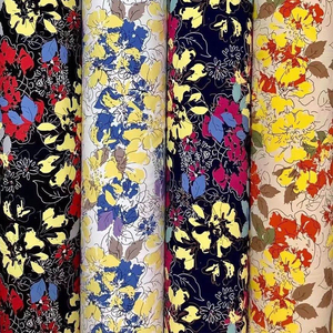 Tessuto <span class=keywords><strong>Chiffon</strong></span> Elasticizzato in 4 Direzioni 100% Poliestere con Stampa Floreale 100D per Abiti Estivi da Donna - Product Image 3