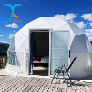 Fábrica al por mayor <span class=keywords><strong>de</strong></span> lujo <span class=keywords><strong>de</strong></span> acero cúpula tienda <span class=keywords><strong>casa</strong></span> iglú cúpulas geodésicas Camping para 6 M Domo Geodesico tiendas <span class=keywords><strong>de</strong></span> campaña con energía Solar - Product Image 1