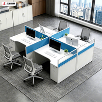 Table de bureau moderne JIUSHUN, poste de travail modulaire en bois pour employés, mobilier de bureau