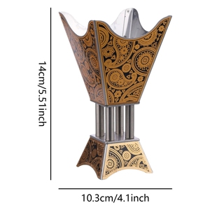 Bruciatore d'Incenso a Quattro Angoli in Stile Europeo, Decorazione Artigianale per l'Atmosfera Domestica, Design Unico in Metallo o Ceramica per Soggiorno - Product Image 5