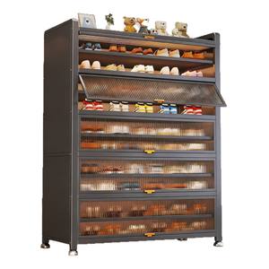 Zapatero de Acero Antipolvo, Mueble de Almacenamiento Multicapa para Entrada, Estante con Puerta Abatible, Organizador de Zapatos de Gran Capacidad para Uso Doméstico - Product Image 2