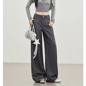 Pantalones Anchos de Algodón y Cáñamo 2026 para <span class=keywords><strong>Mujer</strong></span>, Estilo Casual Retro Harajuku Bohemio, Pantalones de <span class=keywords><strong>Mujer</strong></span> Hip Hop Super Street Dress - Product Image 1