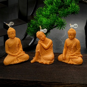 Moule en silicone Bouddha 3D pour bougies, moule en résine Bouddha assis en méditation, moule en plâtre Bouddha aux mains croisées pour décoration intérieure DIY - Product Image 2