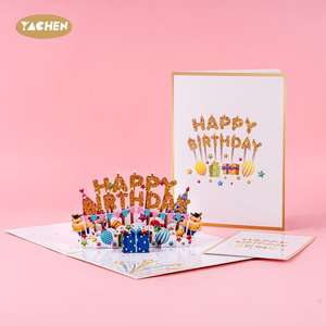 YACHEN uniche carte di celebrazione pieghevoli 3D divertenti Pop-Up auguri di <span class=keywords><strong>buon</strong></span> <span class=keywords><strong>compleanno</strong></span> con buste per donne e uomini amici per bambini - Product Image 1