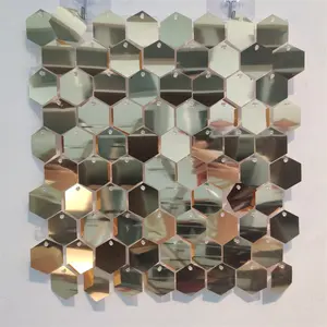 30*31 Hexagon Shimmer Wall Panels Backdrop Gold Shimmer Wall For Wedding Party