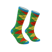 Vente en gros 100% coton bambou respirant drôle hommes chaussettes à rayures