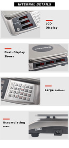 Báscula Comercial Electrónica de Precisión Veidt, Versión en Inglés, Plataforma para Frutas, 40 kg, 14191-478F - Product Image 6