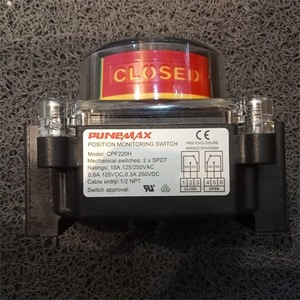 สวิตช์ตรวจสอบตำแหน่ง Punemax CPF220H IP65 2x SPDT พร้อมระบบแจ้งเตือนวาล์วอุตสาหกรรม - Product Image 1