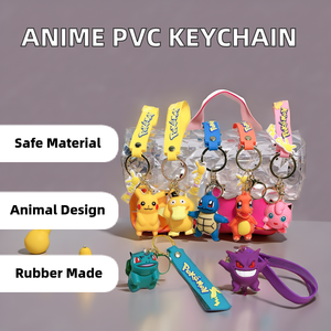 Portachiavi Personalizzato 3D in PVC Gomma a Forma di Pikachu Eevee, Anello Portachiavi <span class=keywords><strong>Anime</strong></span> per Chiavi Auto e Borse - Product Image 2