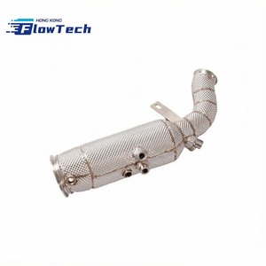 ท่อดาวน์ไปป์สแตนเลสสำหรับ Audi A4 A5 Avant B8 B8.5 B9 2.0T Turbo พร้อมแผ่นกันความร้อน - Product Image 3