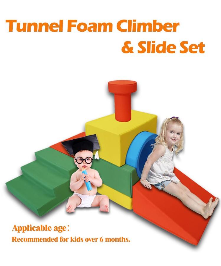 Indoor Active Play Softscape Toddlers Train Style Foam Climber