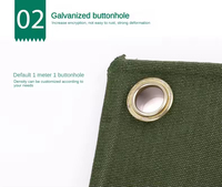 Bâche en toile enduite imperméable, bâche en toile verte robuste avec œillets en laiton
