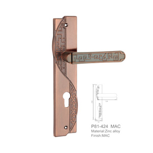 Qualité européenne Simple design italien en laiton cuivre levier intérieur poignées de porte - Product Image 1