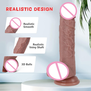 Dildo réaliste en silicone <span class=keywords><strong>pas</strong></span> <span class=keywords><strong>cher</strong></span>, 7,8 pouces, étanche, souple, avec <span class=keywords><strong>ventouse</strong></span> puissante, mains libres, pour stimulation du point G et anale, jouet sexuel pour adultes, sans danger pour le corps - Product Image 2