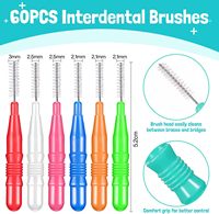 Consommables dentaires écologiques, brosses interdentaires avec poils en nylon et manche en plastique pour le nettoyage et l'entretien de l'hygiène bucco-dentaire