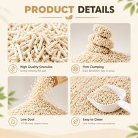 Litière pour chat au tofu 100% végétale, biodégradable, agglomérante, faible teneur en poussière, agglomération rapide en 5 secondes, OEM ODM, vente en gros