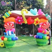 Arches gonflables géantes pour événements, arches gonflables publicitaires personnalisées pour l'extérieur, arche en forme de gâteau d'anniversaire pour la décoration de fête d'anniversaire