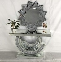 Tables consoles miroir style moderne avec diamants écrasés scintillants pour l'entrée et le couloir – Décoration intérieure et mobilier de salon