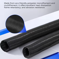 Gaine de câble tressée en nylon extensible personnalisée Leko FBT, diamètre intérieur 2 mm, pour la protection des câbles, homologuée 220 V, -20°C~+115°C