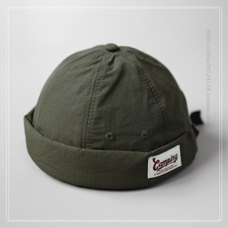 Niche cloth standard quick-drying melon skin cap army green