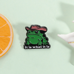 Broches en émail drôles <span class=keywords><strong>de</strong></span> grenouille cowboy en <span class=keywords><strong>colère</strong></span>, humorisme western, badges <span class=keywords><strong>de</strong></span> revers, bijoux en gros - Product Image 2