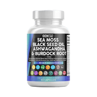 Complément Alimentaire Tout-en-Un Riche en Nutriments, Extrait d'Algues, Vitamines, Crinière de Lion, Mousse de Mer, Shilajit, Soutien Immunitaire, Boost d'Énergie, Capsules