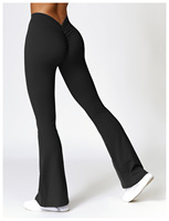Pantalon de yoga Peach Booty Flare Leggings Bootcut taille haute Pantalon d'entraînement à jambe large à séchage rapide Fitness Running Athletic Wear