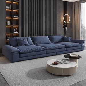 Canapé relaxant en velours surdimensionné, style nuage, à <span class=keywords><strong>assise</strong></span> profonde et basse, pour penthouse de luxe - Product Image 4