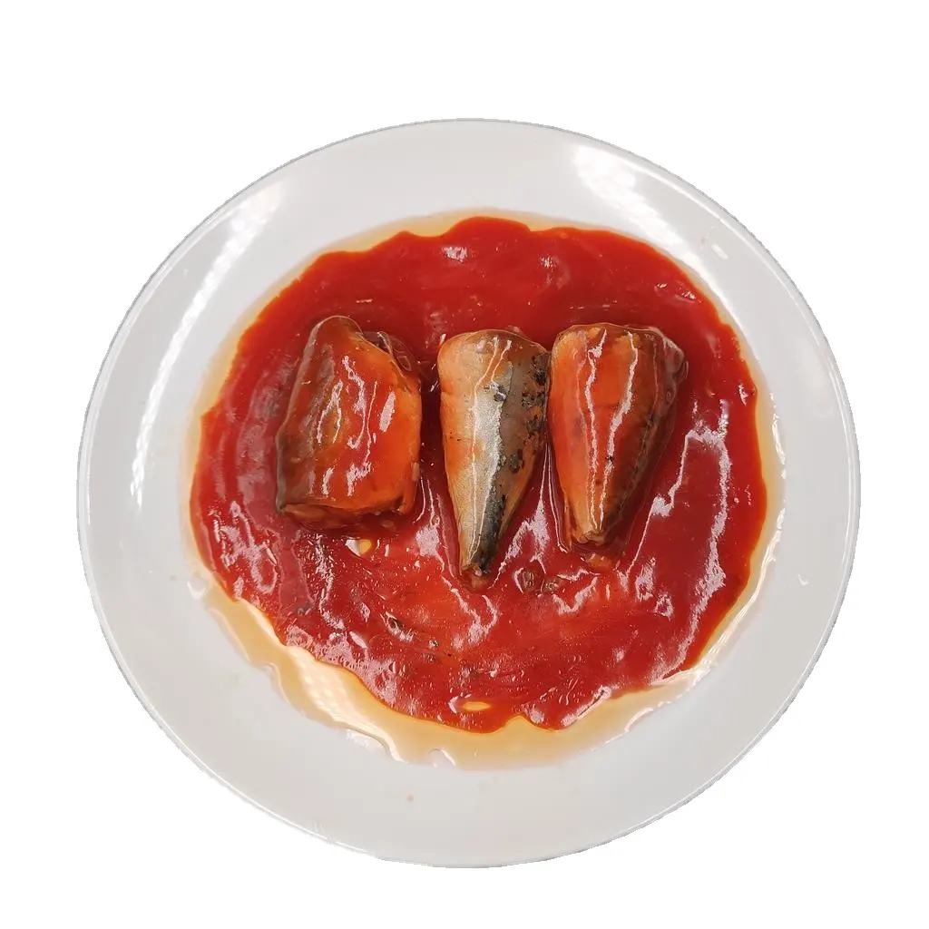 200g Round Can High Quality Canned Mackerel In Tomato Sauce