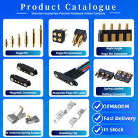 Conector Pogo Pin para PCB, con Resorte, Chapado en Oro, de 2, 4, 5, 10, 12, 20 Pines, Fila Simple o Doble, Macho o Hembra, para Dispositivos Inteligentes