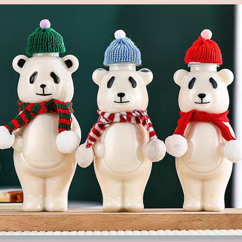 Best Price 500ml Panda Drink Bottle Plastic Jars Custom Custom Made Caps Scarves Can Plastic Christmas Jar for Sweets Picture