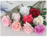 Roses artificielles en soie hydratantes au toucher doux, best-seller pour la décoration intérieure de la maison/l'hôtel, fleurs de mariage transfrontalières