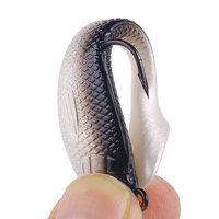Umpan pancing lembut, ekor 8cm 10g umpan Jigging kepala Timbal umpan lembut
