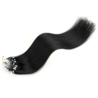 Orient Fashion Silicone Micro Anneau Cheveux Naturel Noir 100g Boucle de Cheveux Vietnamiens Bruts Microlinks Extensions Microlink Cheveux Humains