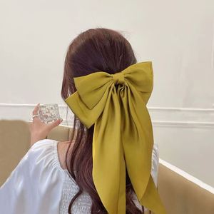 Pinza de Pelo Elegante con Lazo para Mujer, Clip de Satén Sólido a la Moda, Horquillas con Lazo Sencillo, Accesorios para el Cabello para Niñas - Product Image 5