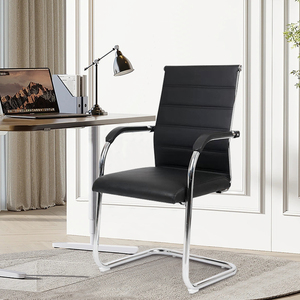 Sedia da <span class=keywords><strong>Ufficio</strong></span> Ergonomica Stile Direzionale dal Design Moderno con <span class=keywords><strong>Seduta</strong></span> in Pelle PU e Tessuto a Rete per Conferenze, Formazione, Riunioni, Uso Domestico e Hotel - Product Image 3