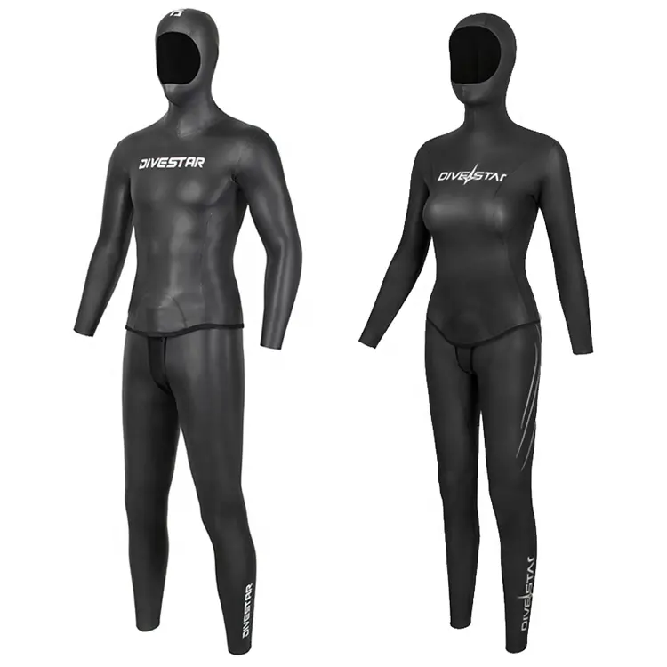 DIVESTAR Freediving Neoprene Wetsuits 3MM Thickness Smooth Skin Sportswear for Swimming Waterproof and Breathable