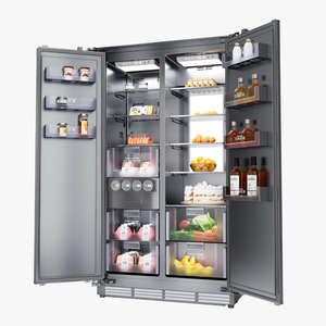 פנל נירוסטה יוקרתי באיכות גבוהה-מוכן למקרר מובנה עם תחתית-מקפיא לשימוש ביתי - Product Image 2