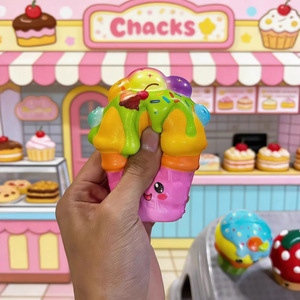 Pu Ice Cream Squeeze Toys For Kids 2 4 Years Unisex Stress Relief Toy Soft <b>Squishy</b> Playset - Product Image 2