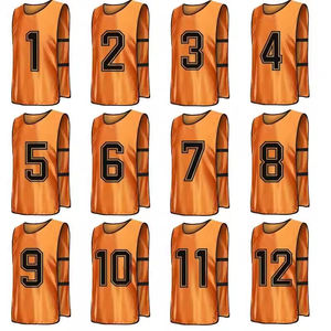 เสื้อกั๊กฝึกซ้อมฟุตบอลผ้ากันเปื้อนสำหรับการฝึกซ้อมฟุตบอลเสื้อฟุตบอลแบบตาข่ายออกแบบโลโก้ได้ตามต้องการ - Product Image 2